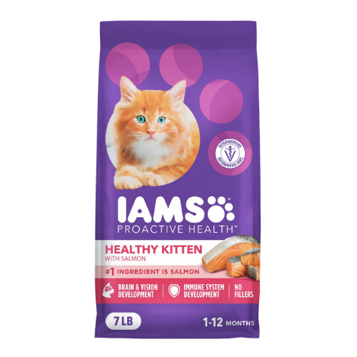 Iams Proactive Health Kitten Salmon Recipe Dry Cat Food 7 lb
