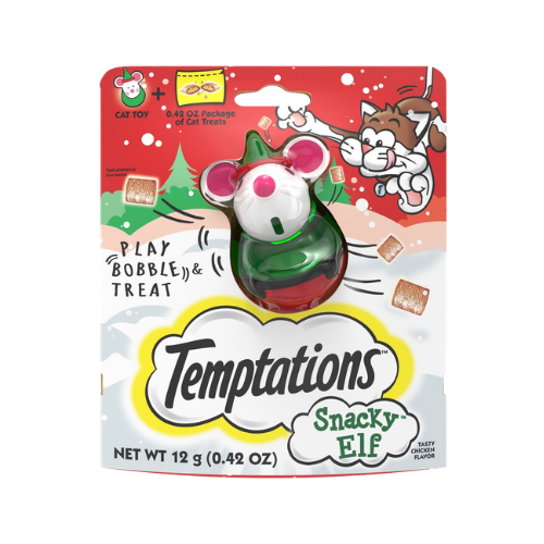 Whiskas Temptations Holiday Snacky Elf Cat Toy & Treats 