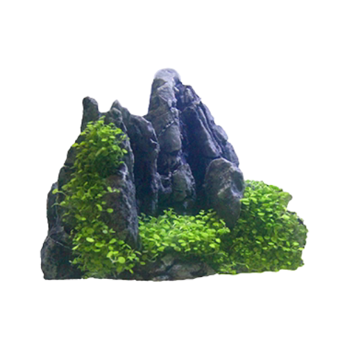 Penn-plax Aqua Floras Rock Range Fish Ornament 