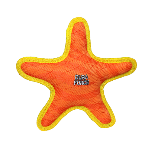 Vip DuraForce Orange & Yellow Star Durable Double Layered Dog Toy Medium/Large Dog