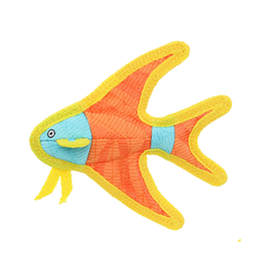 Vip DuraForce Orange Angelfish Durable Double Layered Dog Toy Small/Medium Dog