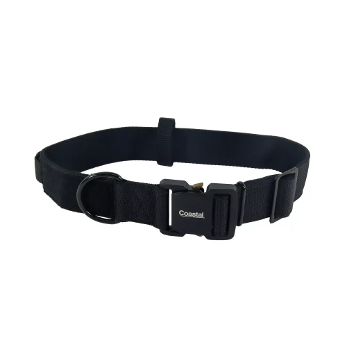 Coastal Pet Products Macho Dog Tactical Adjustable Dog Collar- Black