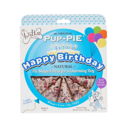 Lazy Dog Pup-PIE Happy Birthday Charming Pie Shaped Dog Treat 