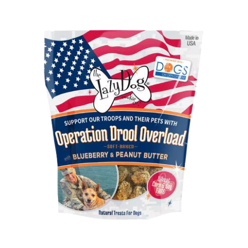 Lazy Dog Operation Drool Overload Blueberry & Peanut Butter Dog Treats 