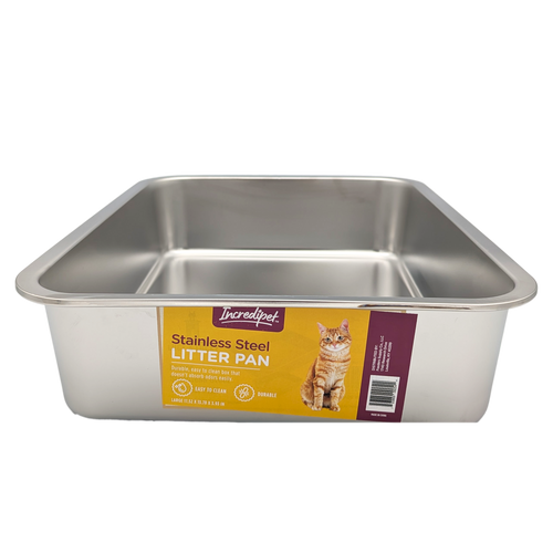 Incredipet Stainless Steel Cat Litter Pan