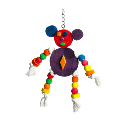 Incredipet Crazy Wood Mouse Bird Toy 