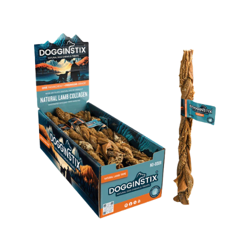 Dogginstix Braided Lamb Tripe Dog Chew 12 in