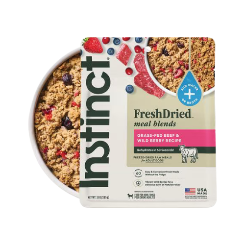Instinct FreshDried Meal Blends Grain-Free Raw Beef & Wild Berries Blend Freeze-Dried Dog Food