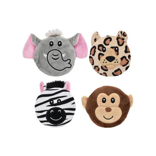 Multipet Minipet Safari Subwoofers Dog Toy, Assorted 3.5 in