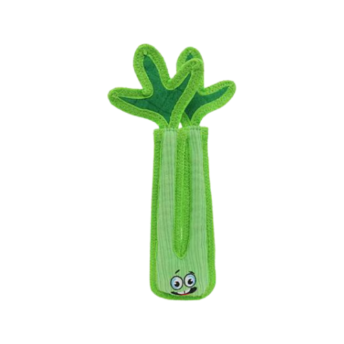 Tuffy's Funny Food Celery Squeaky Plush Dog Toy 