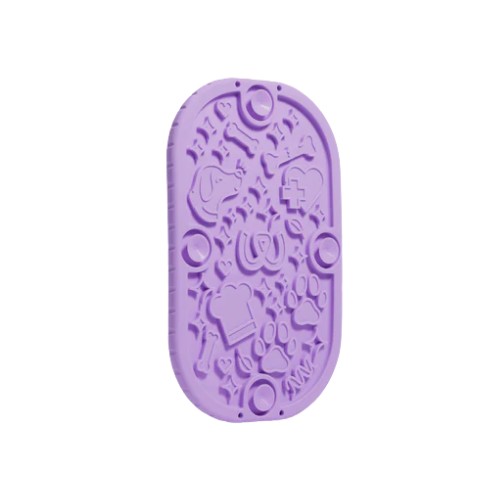 Woof Lavendar Double Sided Slow Feeder Lick FlipMat Mini
