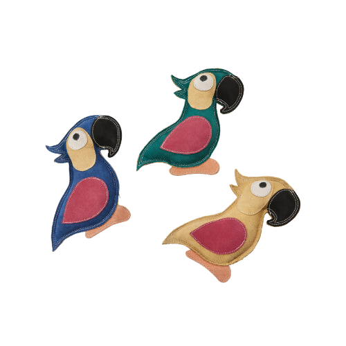 Spot Dura-Fuse Parrot Leather Dog Toy, Assorted 8 in
