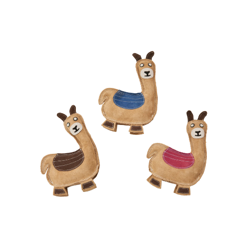 Spot Dura-Fuse Llama Leather Dog Toy, Assorted 9 in