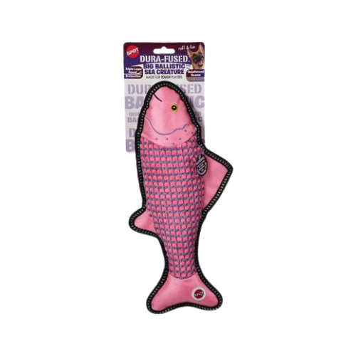 Spot Dura-Fuse Durable Ballistic Fish Dog Toy 14 in