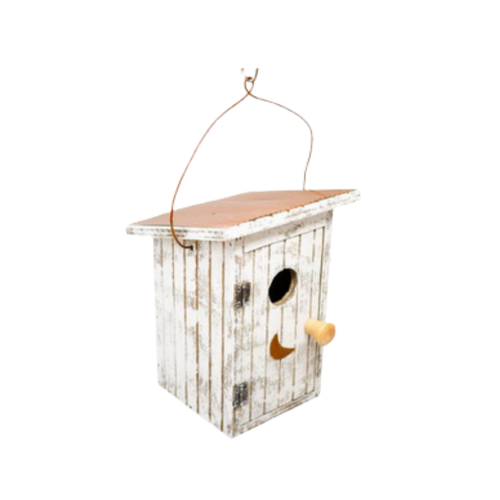 Songbird Essentials White Birdie Loo Birdhouse 