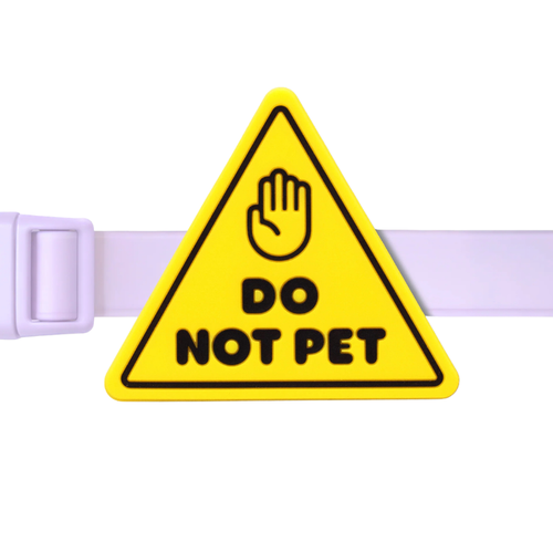 Jibys Caution "Do Not Pet" Dog Collar Charm 