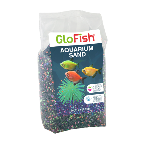 Tetra GloFish Black Aquarium Sand with Highlights 5 lb