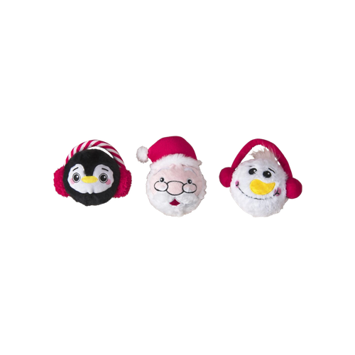 Spot Holiday Assorted Snowballs Dog Toy 6 in