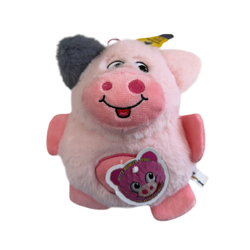Lightning Dog Barnyard Bouncer Pink Pig Dog Toy 