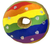 Huxley & Kent Pride Plush Donut Dog Toy 