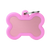 Myfamily Hushtag Pink Aluminum Bone Personalized Dog ID Tag 