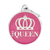 Myfamily Enamel "The Queen" Round Personalized Dog ID Tag 