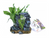 Blue Ribbon Rock Arch with Plant Aquarium Ornament S