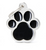 Myfamily Classic Big Black Paw Personalized Dog ID Tag 