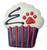 Pawsitively Gourmet Patriotic Cupcake Dog Cookie 