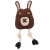 Incredipet Toss & Chew Leather Brown Rabbit Dog Toy 