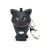 Kikkerland Black Cat LED Keychain 