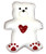 Pawsitively Gourmet Valentine's Day Teddy Bear Dog Cookie 