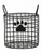 Crystal Art Gallery Metal Pawprint Storage Basket Bin 8 x 8 x7 in