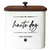 Crystal Art Gallery "Haute Dog" Treat Boutique Metal Storage Container with Wood Lid 6.75 x 4 x 7 in