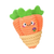 Hugsmart Spring Carrot Bunch Plush Dog Toy 8.5 in