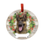 E & S Imports German Shepherd Ceramic Holiday Ornament 
