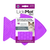 Lickimat Purple Felix Mat Cat Slow Feeder 