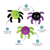Pet Fringe Studio Halloween Webbed In Mischief Dog Toy 3 pk