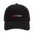 Hatphile Embroidered Cat Dad  Black and Rainbow Hat 