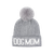 Hatphile Dog Mom Gray PomPom Knit Beanie 