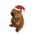 Petlou Holiday Capybara with Scarf Plush Dog Toy 9 in