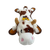 Lightning Dog Fuzzy Brown Cow Dog Toy 