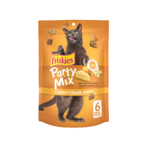 Purina Friskies Party Mix Cheezy Craze Crunch Real Cheese Cat