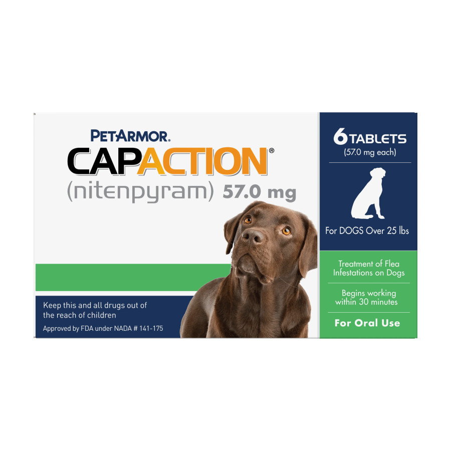 Petarmor CapAction Oral Flea Treatment Tablets for Dogs 25+ lbs