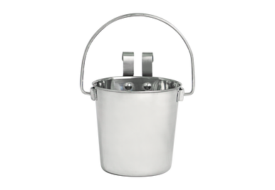 Stainless Steel Flat Sided Pail, bucket with handle and hook(s