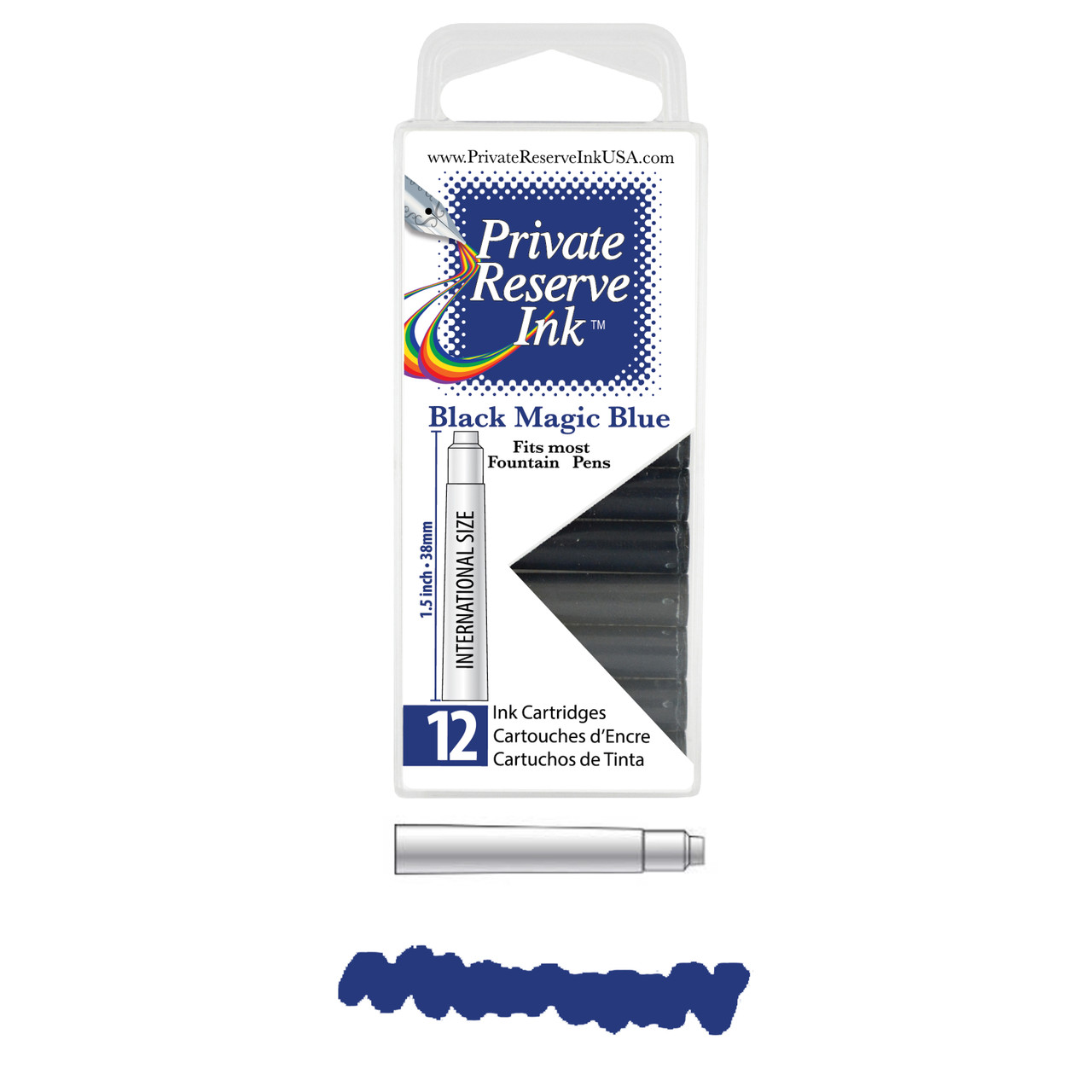 Private Reserve Ink™ 12pcs Clear Box, Black Magic Blue