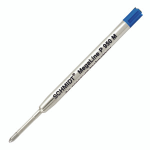 Schmidt® P950 Megaline Pressurized Ballpoint Refill Medium Point Stainless Steel Ball, 2pk, Blue Schmidt® P950 Megaline Pressurized Ballpoint Refill Medium Point Stainless Steel Ball, 2pk, Blue