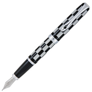 Diplomat Excellence A Plus Rome Black & White fountain pen, Fine Nib Diplomat Excellence A Plus Rome Black & White fountain pen, Fine Nib