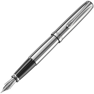 Diplomat Excellence A2 Chrome Fountain Pen, Extra Fine Nib Diplomat Excellence A2 Chrome Fountain Pen, Extra Fine Nib