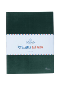 Pineider Notes Par Avion 19x25 cm / 7.4x9.8 in - (large), Serpentine green